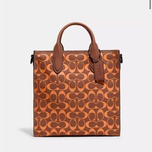 NWT Coach Gotham Tall Tote Bag 24 In Signature Leather